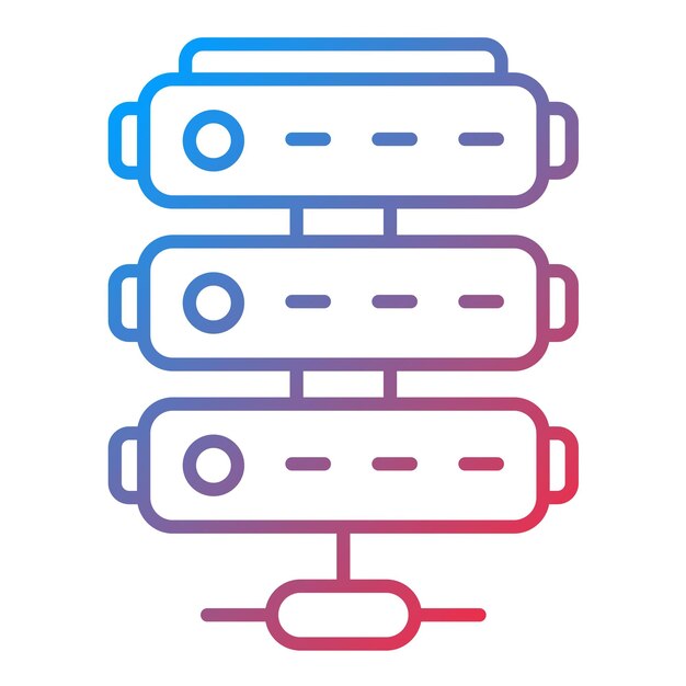Server-Icon-Vektorbild kann für Webhosting verwendet werden