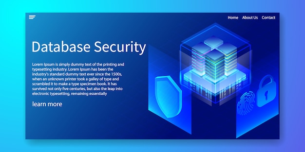 Vektor server protection system-webvorlage