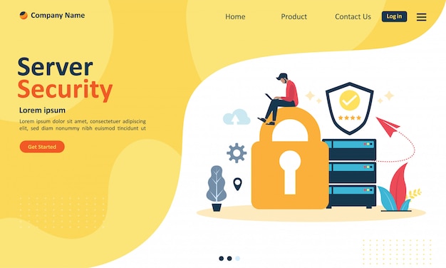Server security-system für web-landingpage