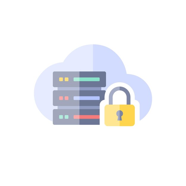 Server-Symbol im flachen Design