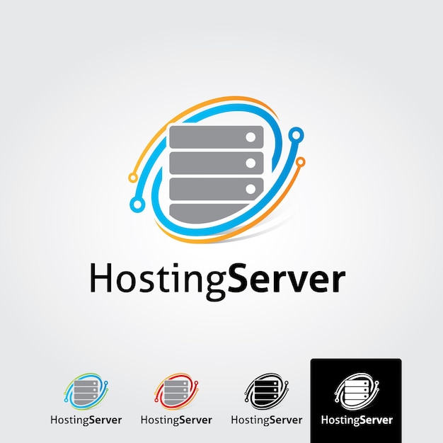 Serverdaten-Logo-Vorlagen-Design-Vektor