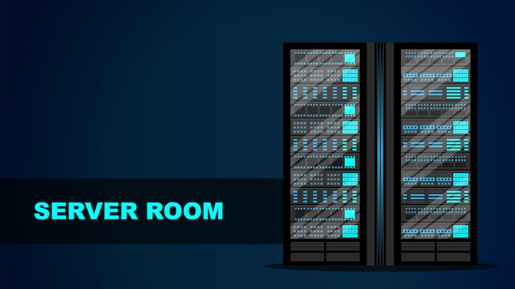 Vektor serverraumkonzept