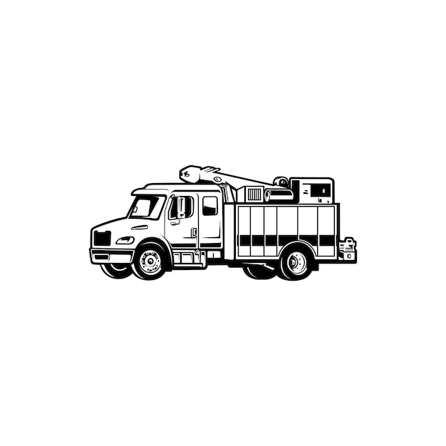 Service-lkw-illustrationsvektor