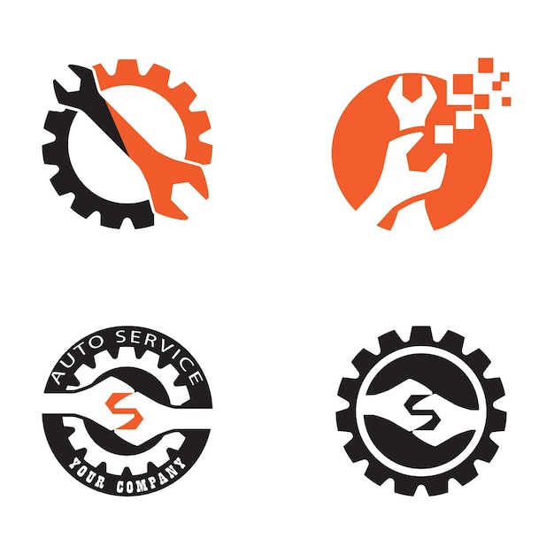 Service-logo-vorlage, vektorgrafik-design