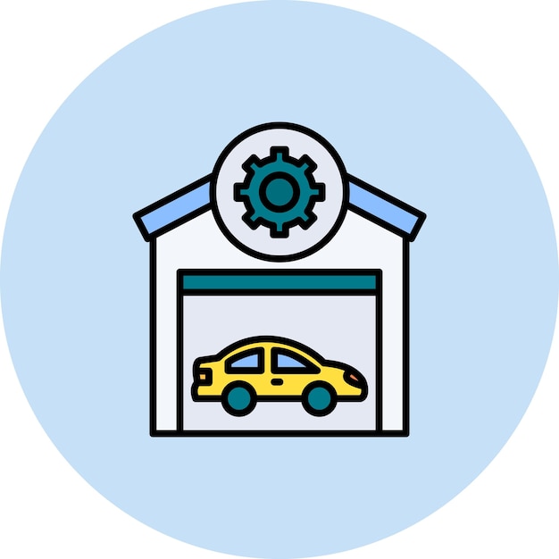 Service-station-icon-vektorbild kann für die autoreparatur verwendet werden