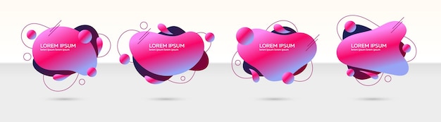 Set aus abstrakten Neonelementen für Banner, Logos, Social-Media-Anzeigen Vektor