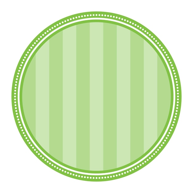 Vektor set aus gestreifter grüner kreisförmiger eleganz, einfacher aufkleber, runde leere etiketten-kollektion