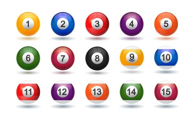 Set aus glänzenden Bällen für Billard-Snooker-Pool-Spiele