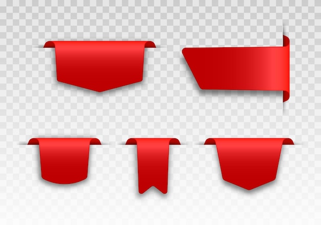 Set aus roten preisschildern tag-design für schwarzen freitag realistisches verkaufsetikett