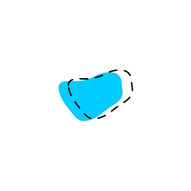 set blob hand draw element set schwarz