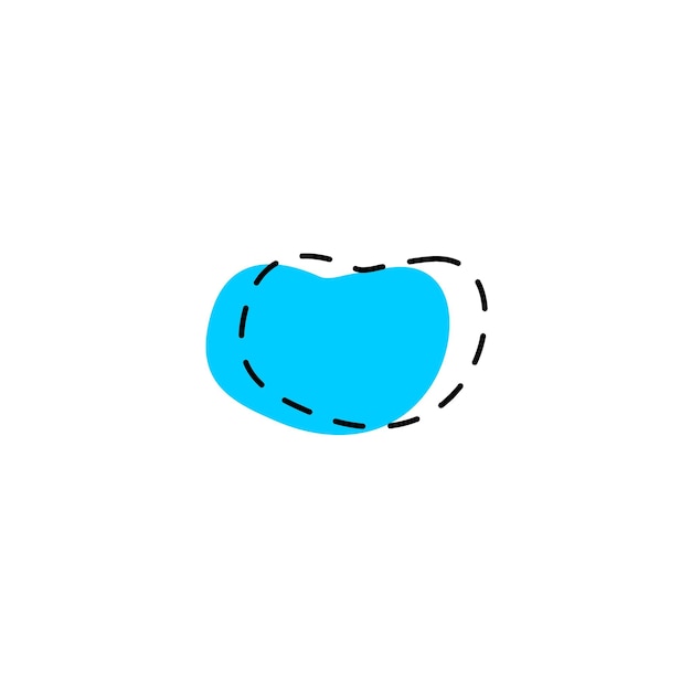 Set blob Hand zeichnen Element Set Schlag