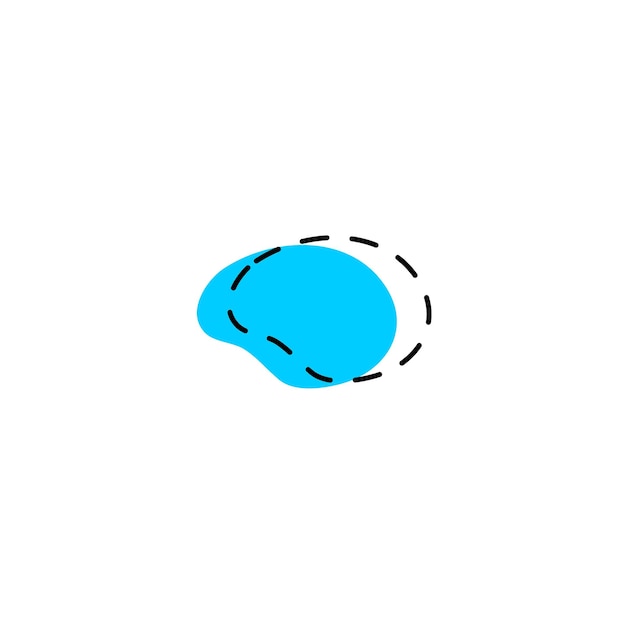 Set blob Hand zeichnen Element Set Skizze