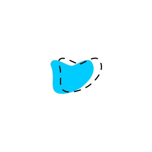 Set-Blob-Hand-Zieh-Element-Satz-Symbol