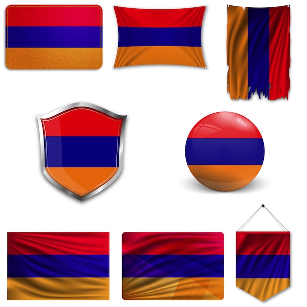 Set der nationalflagge armeniens