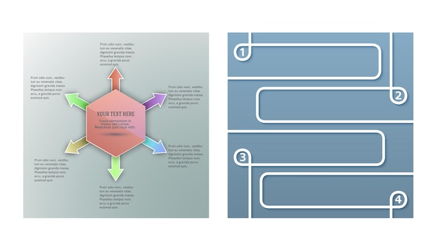 Set design business präsentationsvorlage vektor-illustration eps 10 kann für den diagrammprozess verwendet werden