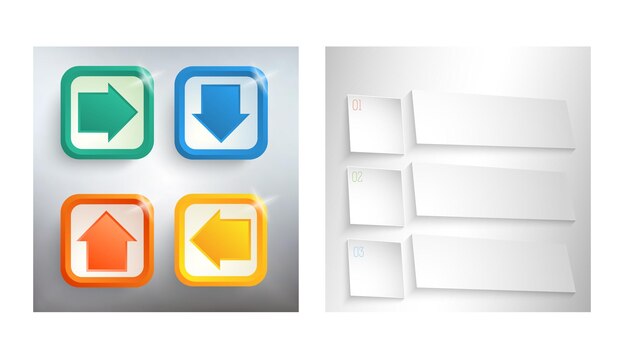 Set Design Business Präsentationsvorlage Vektor-Illustration EPS 10 Kann für den Diagrammprozess verwendet werden