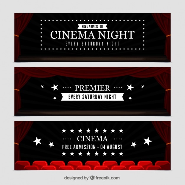 Set elegante kino banner