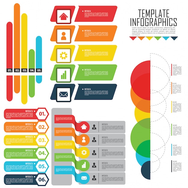 Vektor set elemente für infografik