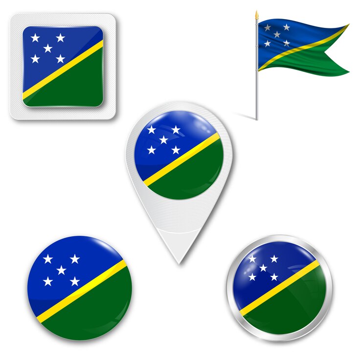 Vektor set icons nationalflagge von solomon islands