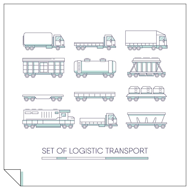 Set logistischer transport