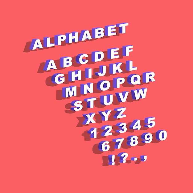 Vektor set mit englischem alphabet und zahlen phrasenkonstruktor zitate design vector illustration