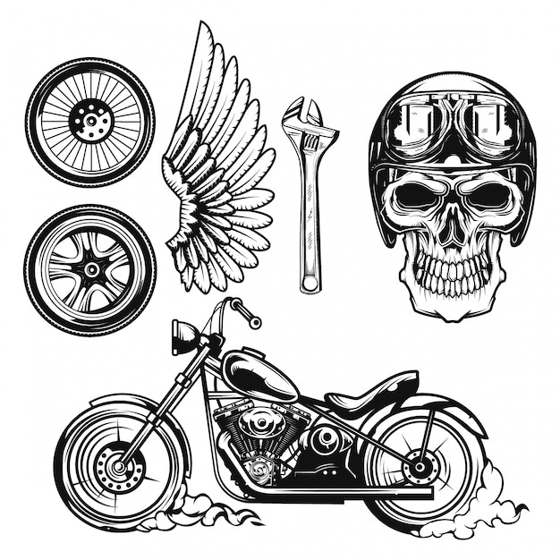 Set Motorradelemente