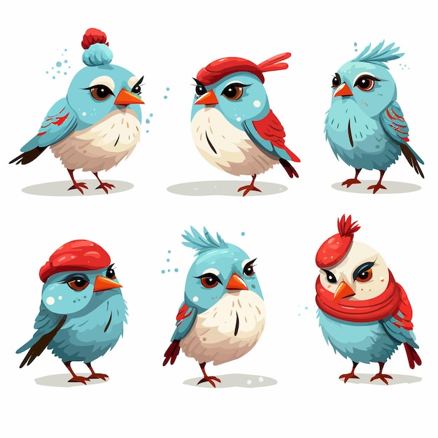 Vektor set_of_different_bird_cartoon