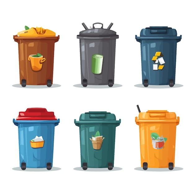 Vektor set_of_waste_container_vector