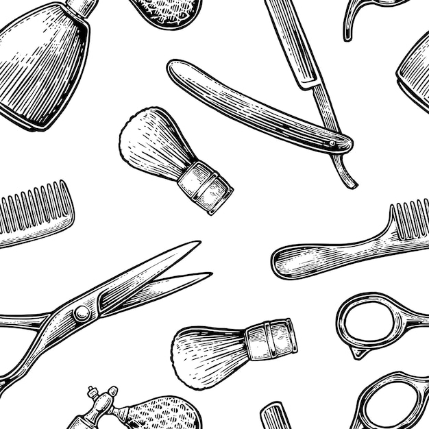 Set-tool für nahtlose muster für barbershop