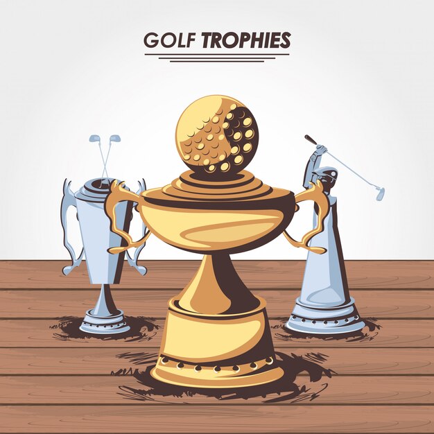 Set trophäen golfturnier