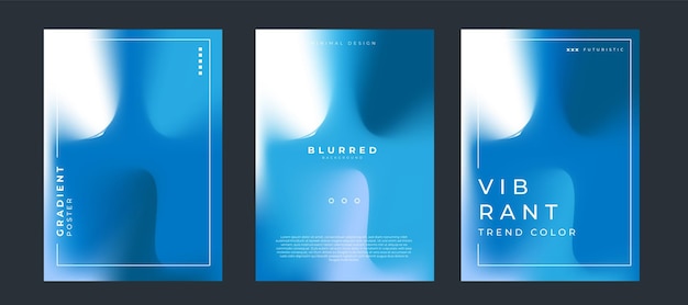 Set von abstrakten Hintergründen mit schönem Farbhintergrund für Poster-Flyer-Banner