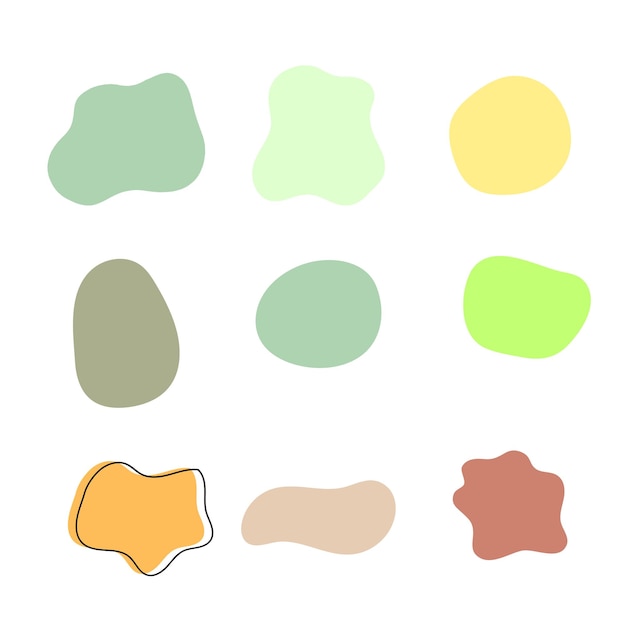 Set von abstrakten Pastellformen