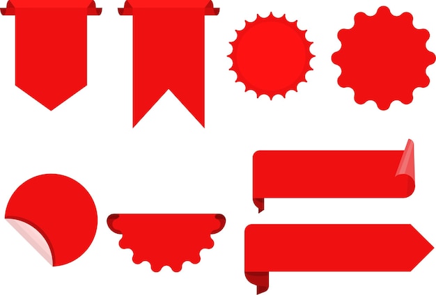 Set von Banner-Elementen Rabatt-Tag-Sammlung Sonderangebot