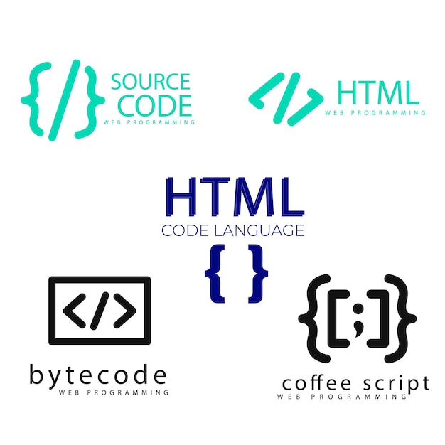 Set von Code Boost Logo Designs Konzeptvektor Rocket Code Logo Vorlage-Symbol