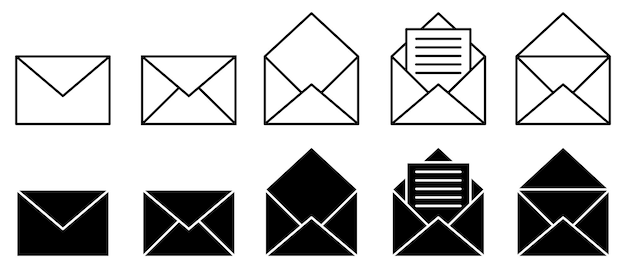 Set von E-Mail-Symbolen