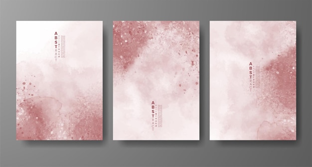 Set von kreativen handgemalten abstrakten Aquarell-Hintergründen Design für Ihre Cover-Datum-Postkarte