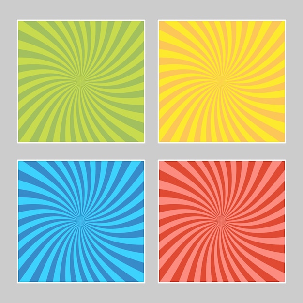 Set von mehrfarbigen pop-art-bannern. halbton-comic-vorlage mit platz für ihren text für das design. vektor-illustration