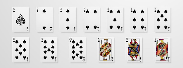Set von Pokerkarten-Konzepten