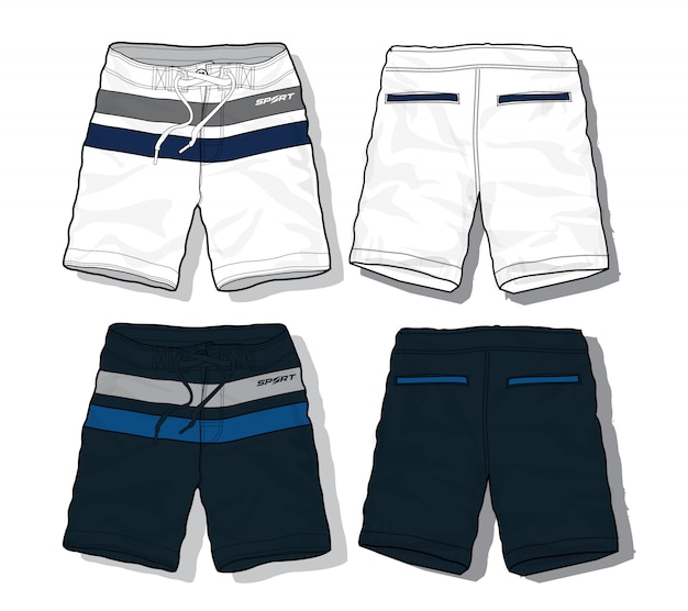 Set von sport shorts vorlage