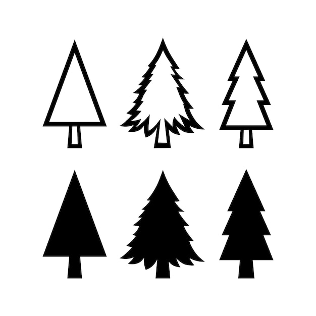 Vektor set von tannenbaum-icons