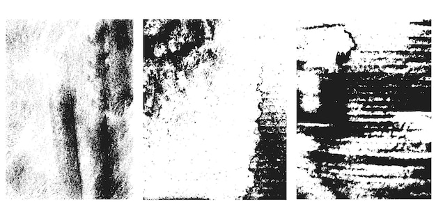 Set von Vintage-Grunge-Texturen Designelement für Posterkartenbanner Vektorillustration