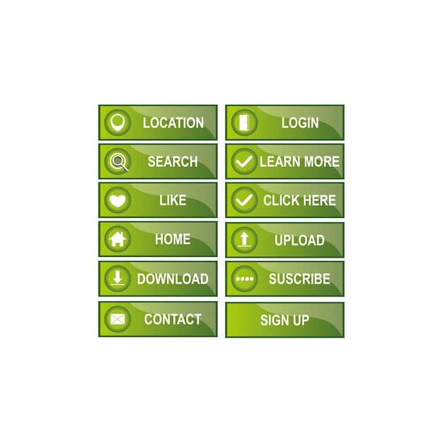 Set von Web-Button-Design