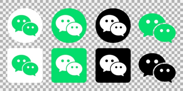 Set von wechat-logo.vektor