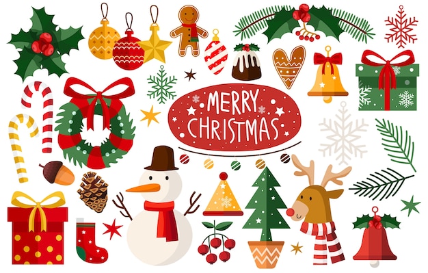 Set Weihnachtszubehör