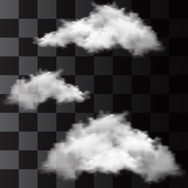 Set weiße Wolken.