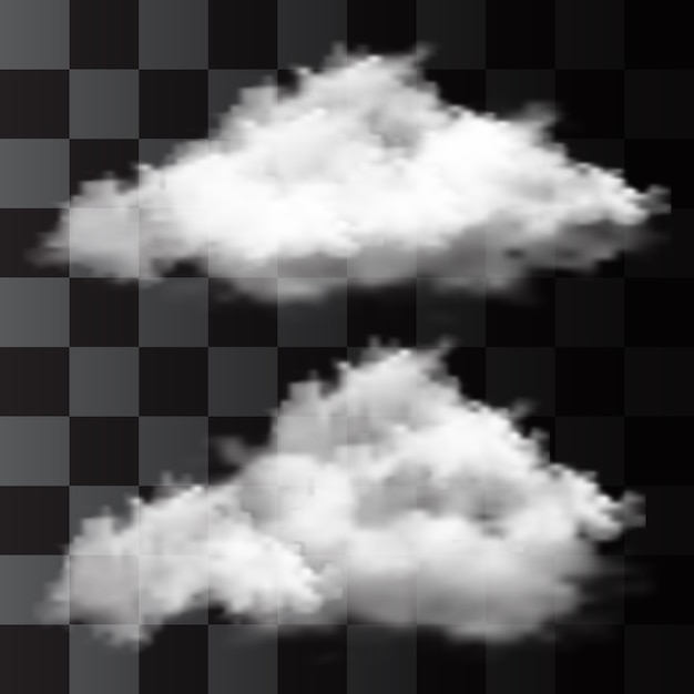Set weiße Wolken.