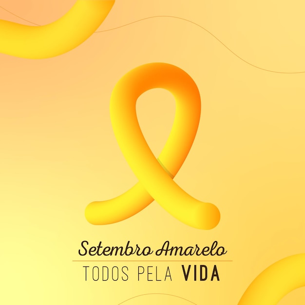 Vektor setembro amarelo-band 3d 1