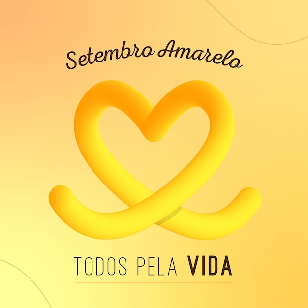 Setembro amarelo Herzband