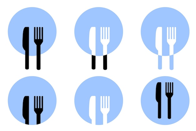 Setze Messer und Gabel für deine Restaurantidentität xA