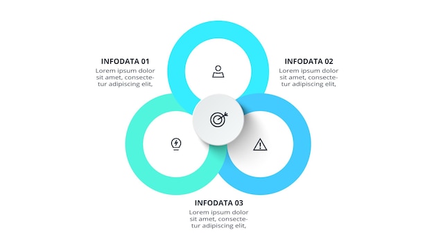 Setzen Sie ein kreatives Konzept für infografische Optionen, Teile oder Prozesse, Business-Daten-Visualisierung